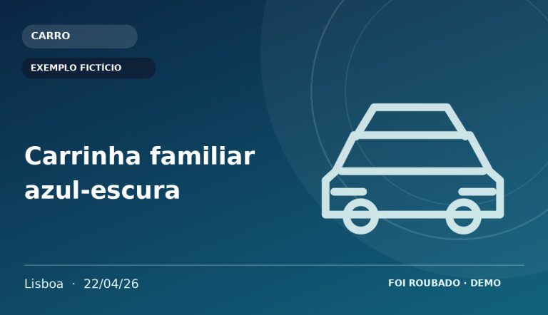 Imagem fornecida para o anúncio Carrinha familiar azul-escura — EXEMPLO FICTÍCIO