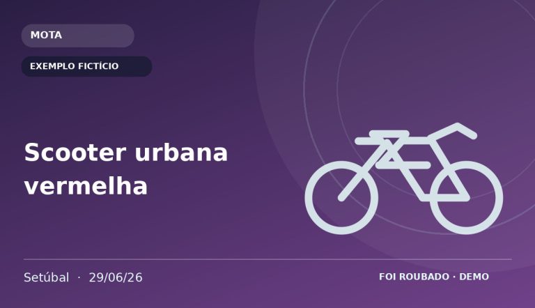 Imagem fornecida para o anúncio Scooter urbana vermelha — EXEMPLO FICTÍCIO