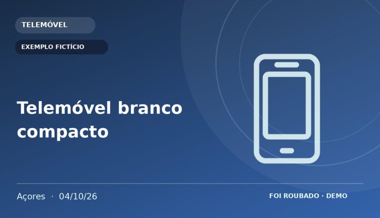 Imagem fornecida para o anúncio Telemóvel branco compacto — EXEMPLO FICTÍCIO