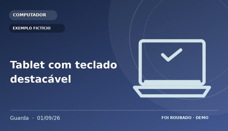 Imagem fornecida para o anúncio Tablet com teclado destacável — EXEMPLO FICTÍCIO