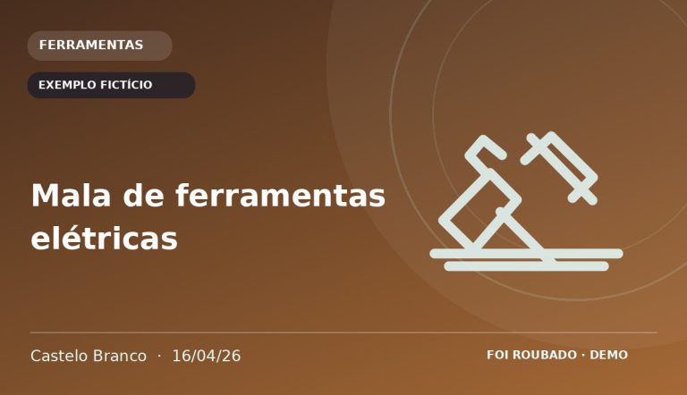 Imagem fornecida para o anúncio Mala de ferramentas elétricas — EXEMPLO FICTÍCIO