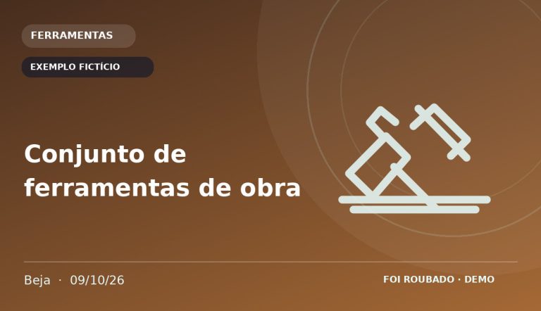 Imagem fornecida para o anúncio Conjunto de ferramentas de obra — EXEMPLO FICTÍCIO